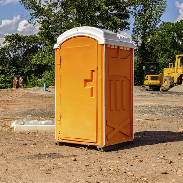 how often are the portable restrooms cleaned and serviced during a rental period in Jackson County Missouri